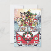 かわいいコルギおもしろい・クリスマス・ドッグ好きコルギ 出欠カード (正面)