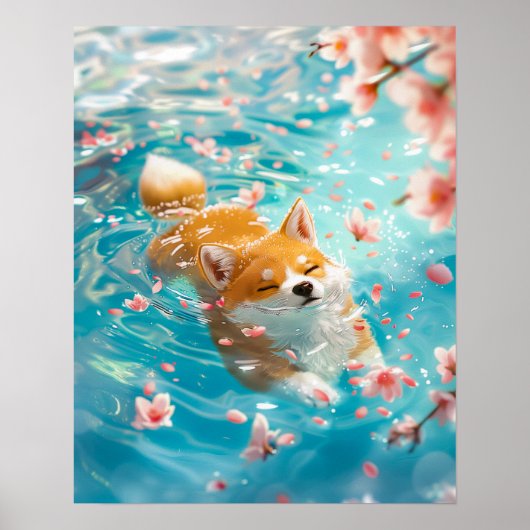 かわいいコルギの水冷え ポスター (正面)