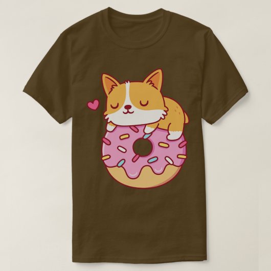 かわいいコルギオンドーナツおもしろい Tシャツ (デザイン正面)