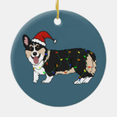 かわいいコルギクリスマス セラミックオーナメント (裏面)