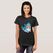 かわいいコルギシャーク Tシャツ (正面フル)