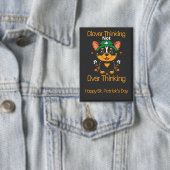 かわいいコルギセントパトリックの日のボタン 缶バッジ (インサイチュ)