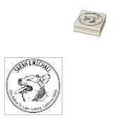 かわいいコルギドッグ差出人住所ファミリーサークル ラバースタンプ (押印)