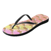 かわいいコルギピンクオレンジ ビーチサンダル (アングル)