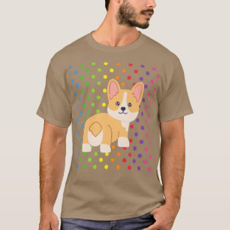 かわいいコルギフトかわいいコルギチビ(小さくかわいく書いた感じ)コルギ物のFo Tシャツ