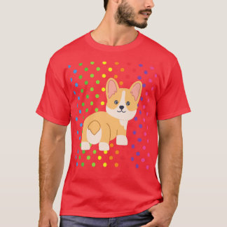 かわいいコルギフトかわいいコルギチビ（小さくかわいく書いた感じ）コルギ物のFo Tシャツ