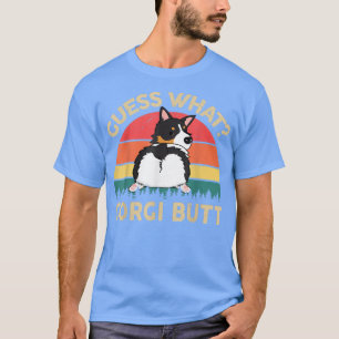 かわいいコルギ推測どのような三色コルギお尻ギフト Tシャツ