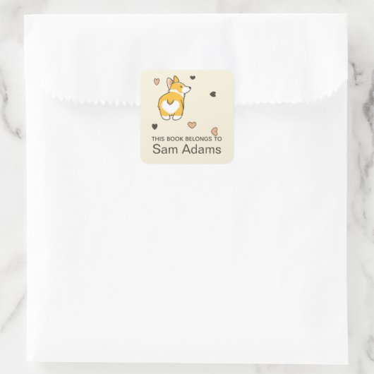 かわいいコルギ本 スクエアシール (バッグ)