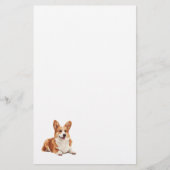 かわいいコルギ犬の文房具 便箋 (正面)