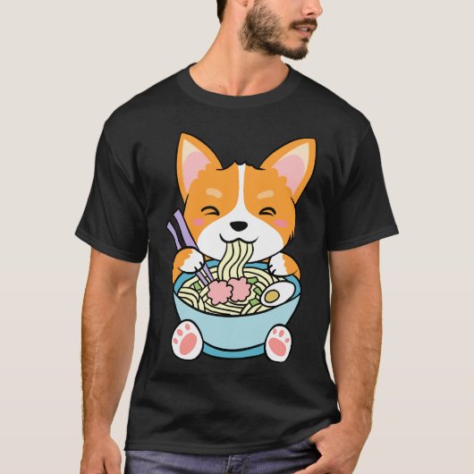 かわいいコルギ麺 Tシャツ (正面)