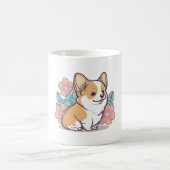 かわいいコルギ コーヒーマグカップ (中央)