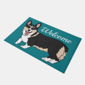 かわいいコルギ ドアマット (アングル)