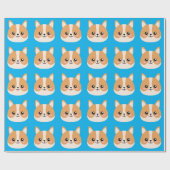 かわいいコルギ ラッピングペーパー (フラット)