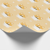 かわいいコルギ ラッピングペーパー (角)