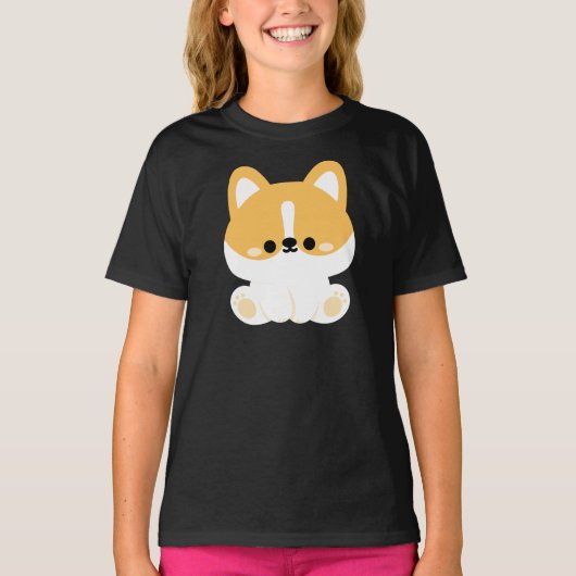 かわいいコルギ Tシャツ (正面)