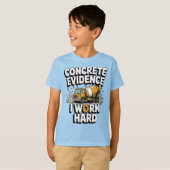 かわいいコンクリートミキサー車 少年 建設 Tシャツ (正面フル)