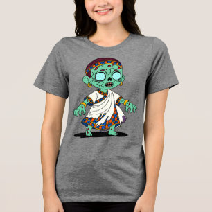 かわいいコンゴのゾンビ トライブレンドTシャツ