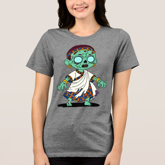 かわいいコンゴのゾンビ トライブレンドTシャツ (正面)