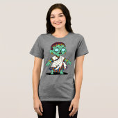 かわいいコンゴのゾンビ トライブレンドTシャツ (正面全面)
