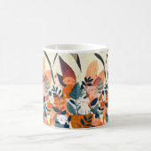 「かわいいコンテンポラリーボホ猫スタイリッシュたち コーヒーマグカップ (中央)
