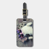 かわいいコンパニオン動物の写真 ラゲッジタグ (正面縦)