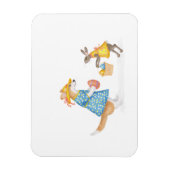 かわいいコーギとハレイースターマグネット マグネット (縦)