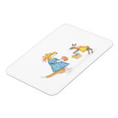 かわいいコーギとハレイースターマグネット マグネット (左側)