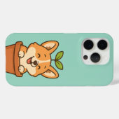 かわいいコーギの植物ポット – 河合犬の電話ケース Case-Mate iPhoneケース (裏面 (横))
