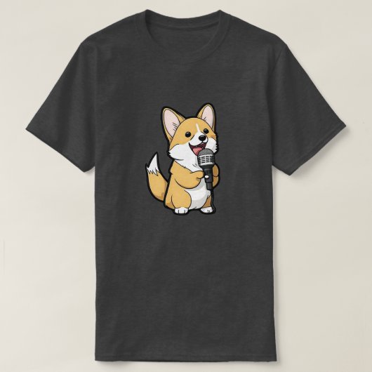 かわいいコーギの歌 Tシャツ (デザイン正面)