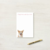 かわいいコーギキス子犬の恋人 ポストイット (デスク上)