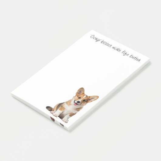 かわいいコーギキス子犬カーディガンおもしろいコーギ ポストイット (アングル)