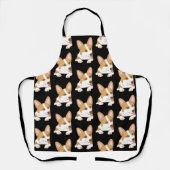 かわいいコーギパピードッグパターン エプロン (正面)