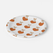 かわいいコーギパピードッグ ペーパープレート (アングル)