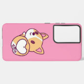 かわいいコーギパピーラブ SAMSUNG GALAXYケース (裏面横)
