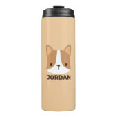 かわいいコーギパーソナライズされた犬 タンブラー (正面)