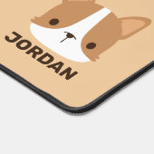 かわいいコーギパーソナライズされた犬 デスクマット (コーナー)