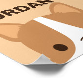 かわいいコーギパーソナライズされた犬 ポスター (角)