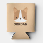 かわいいコーギパーソナライズされた犬 缶クーラー (正面)