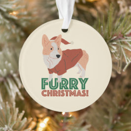かわいいコーギファーリークリスマス オーナメント