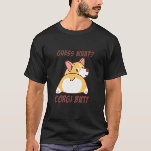 かわいいコーギーのお尻 Tシャツ (正面)
