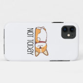 かわいいコーギーのギフト 面白い犬好き 今日はやる気なし 怠け者 Case-Mate iPhoneケース (裏面(横))