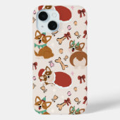 かわいいコーギーのクリスマスホリデーシームレスパターン Case-Mate iPhoneケース (裏面)