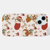 かわいいコーギーのクリスマスホリデーシームレスパターン Case-Mate iPhoneケース (裏面 (横))