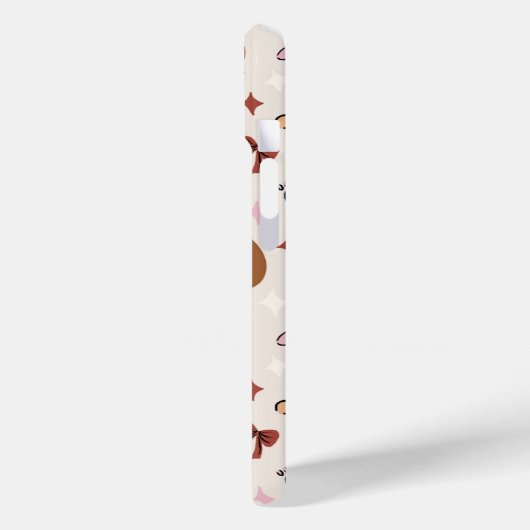 かわいいコーギーのクリスマスホリデーシームレスパターン Case-Mate iPhoneケース (裏面 / 左)