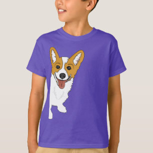 かわいいコーギーの子供のワイシャツ Tシャツ