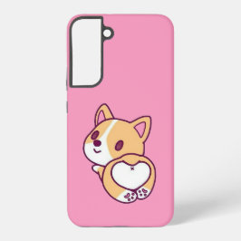 かわいいコーギーの子犬愛 SAMSUNG GALAXY S22+ケース