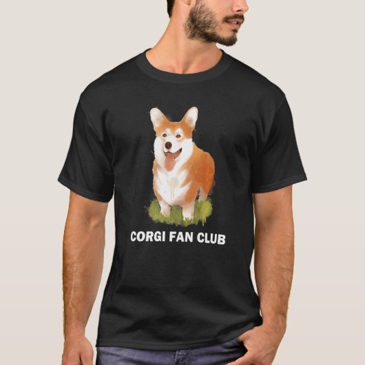 かわいいコーギーの子犬 プレミアム Tシャツ (正面)
