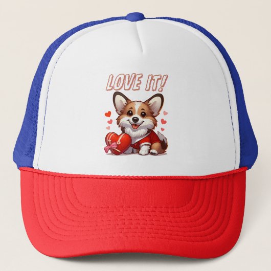 かわいいコーギーの愛 キャップ (正面)