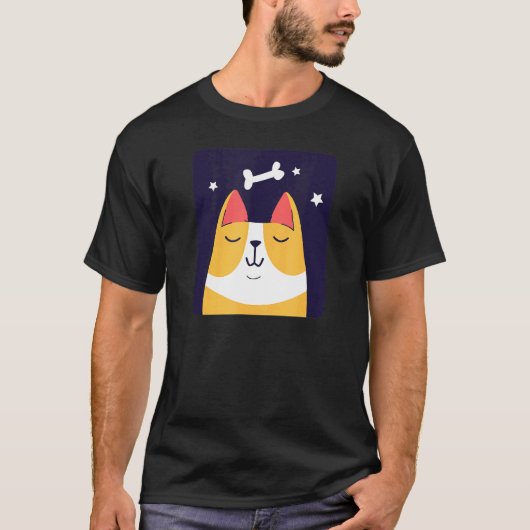 かわいいコーギーの犬の夢 Tシャツ (正面)