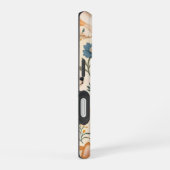 かわいいコーギーの花柄ガーデンパターン iPhone 16ケース (右側面)